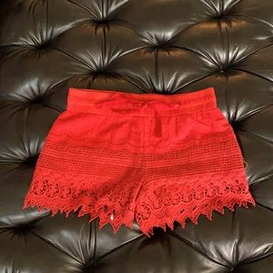 🔥Cute red, no boundaries lace shorts🔥